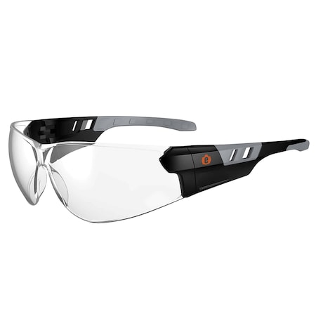 Ergodyne SAGA, Safety Glasses, Clear Lens, Matte Black Frame, Frameless SAGA